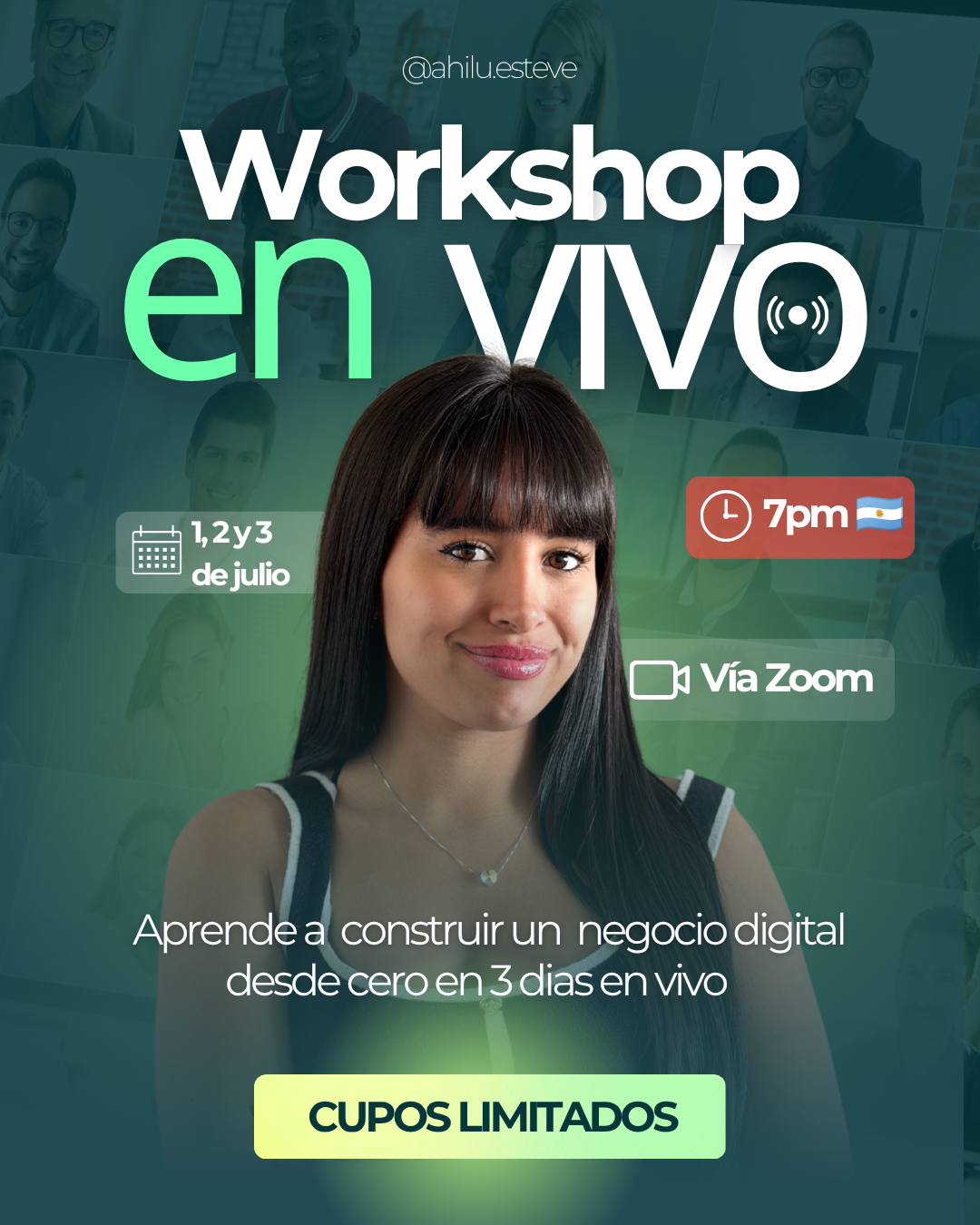 Workshop EN VIVO de 3 dias - 1, 2 y 3 jul